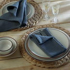 Set Of 4 Carla Table Napkins - Storm Blue - Cotton Gauze