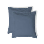 Nina - Taie D'Oreiller (X2) - Percale De Coton - Bleu Denim