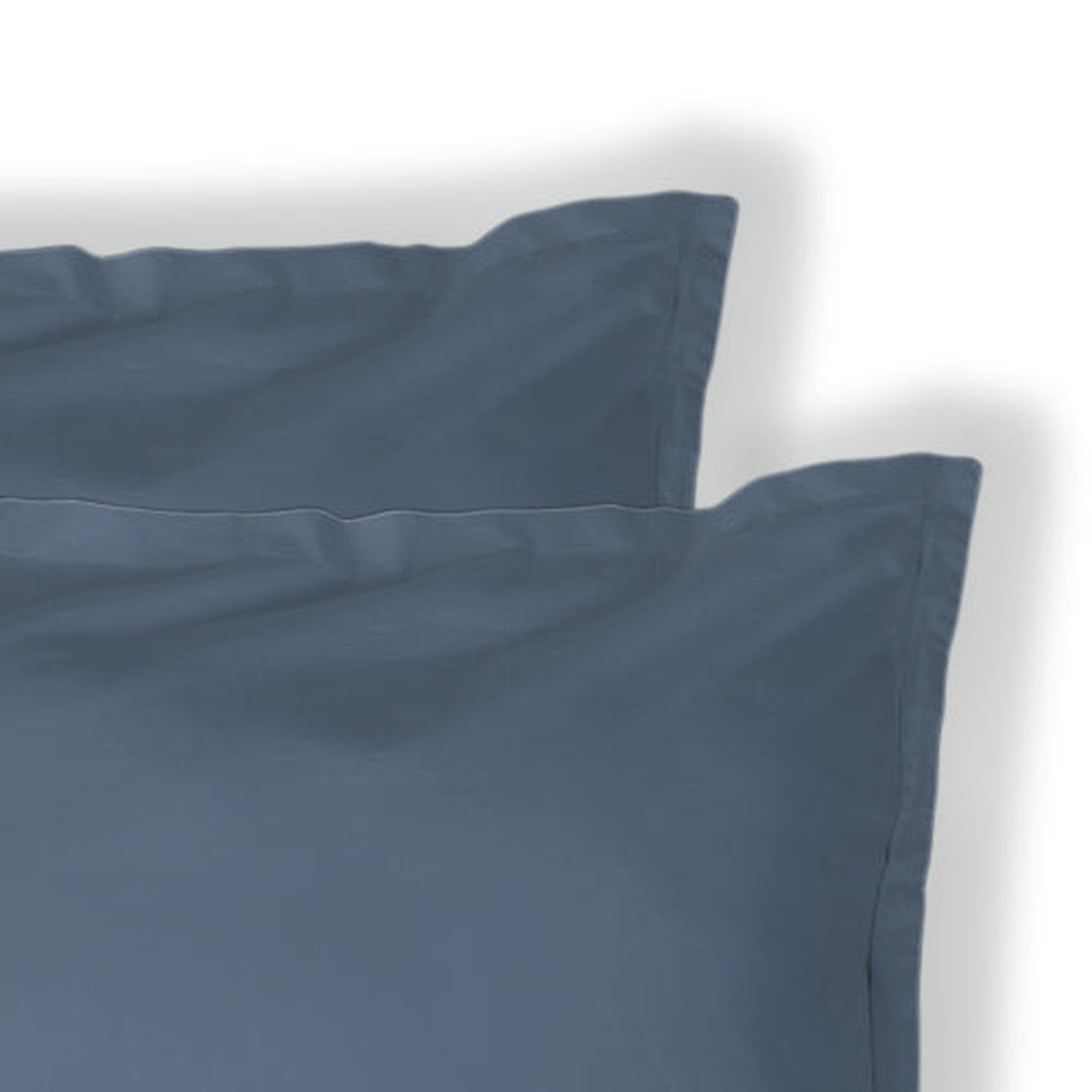 Nina - Taie D'Oreiller (X2) - Percale De Coton - Bleu Denim