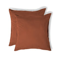 Nina - Taie D'Oreiller (X2) - Percale De Coton - Rouge Toscane