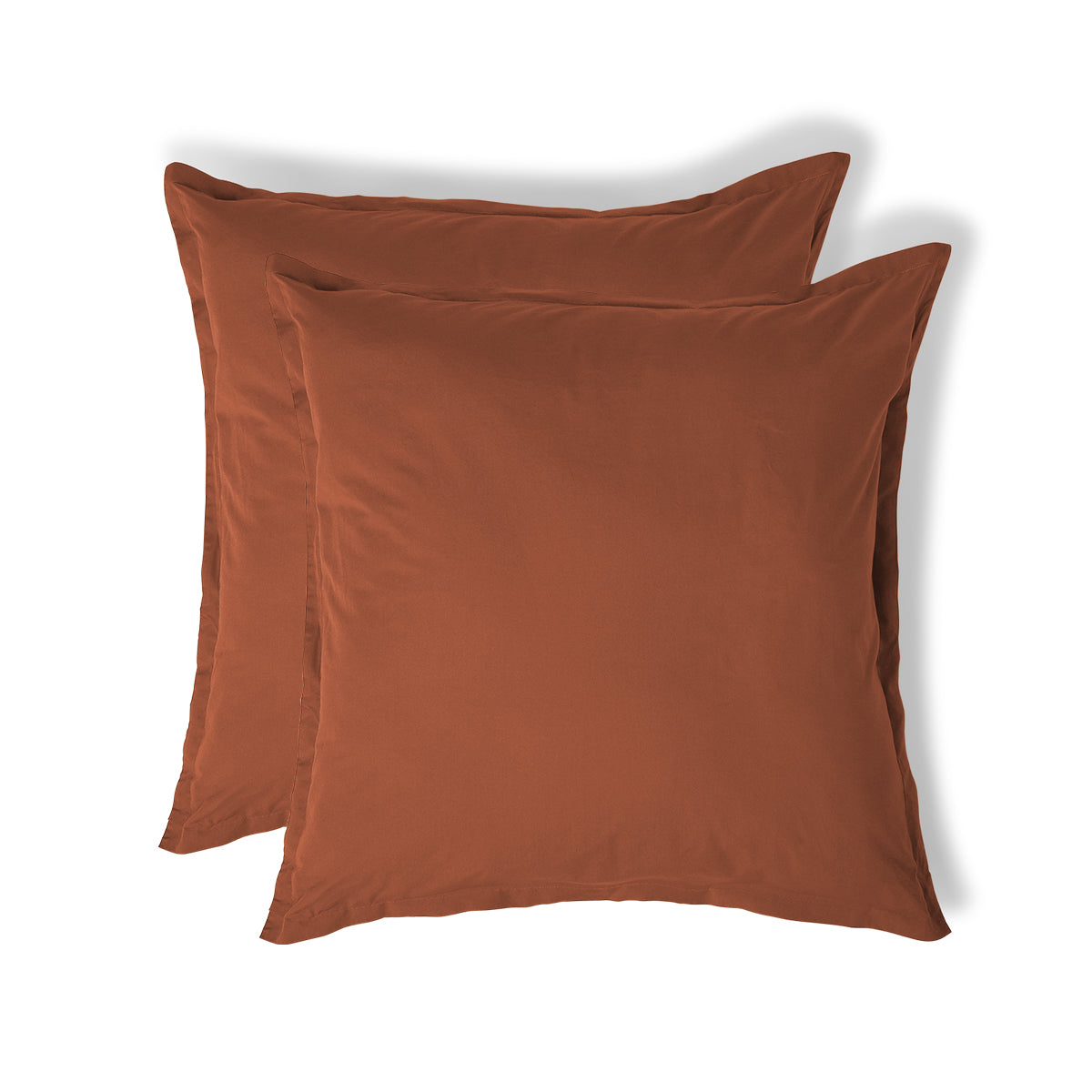 Nina - Taie D'Oreiller (X2) - Percale De Coton - Rouge Toscane