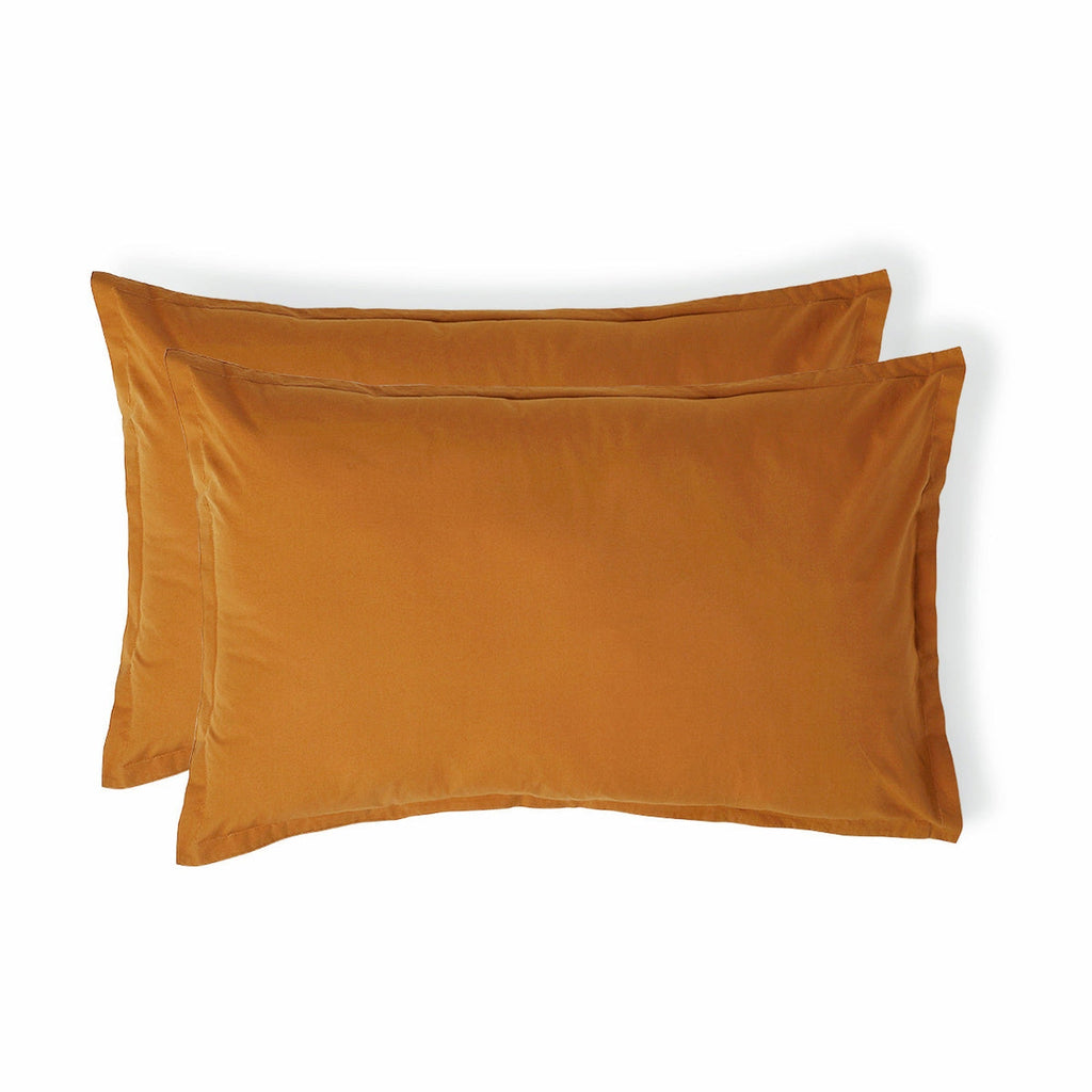 Nina - Lot De 2 Taies D'Oreiller - Percale - Caramel