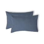 Nina - Taie D'Oreiller (X2) - Percale De Coton - Bleu Denim