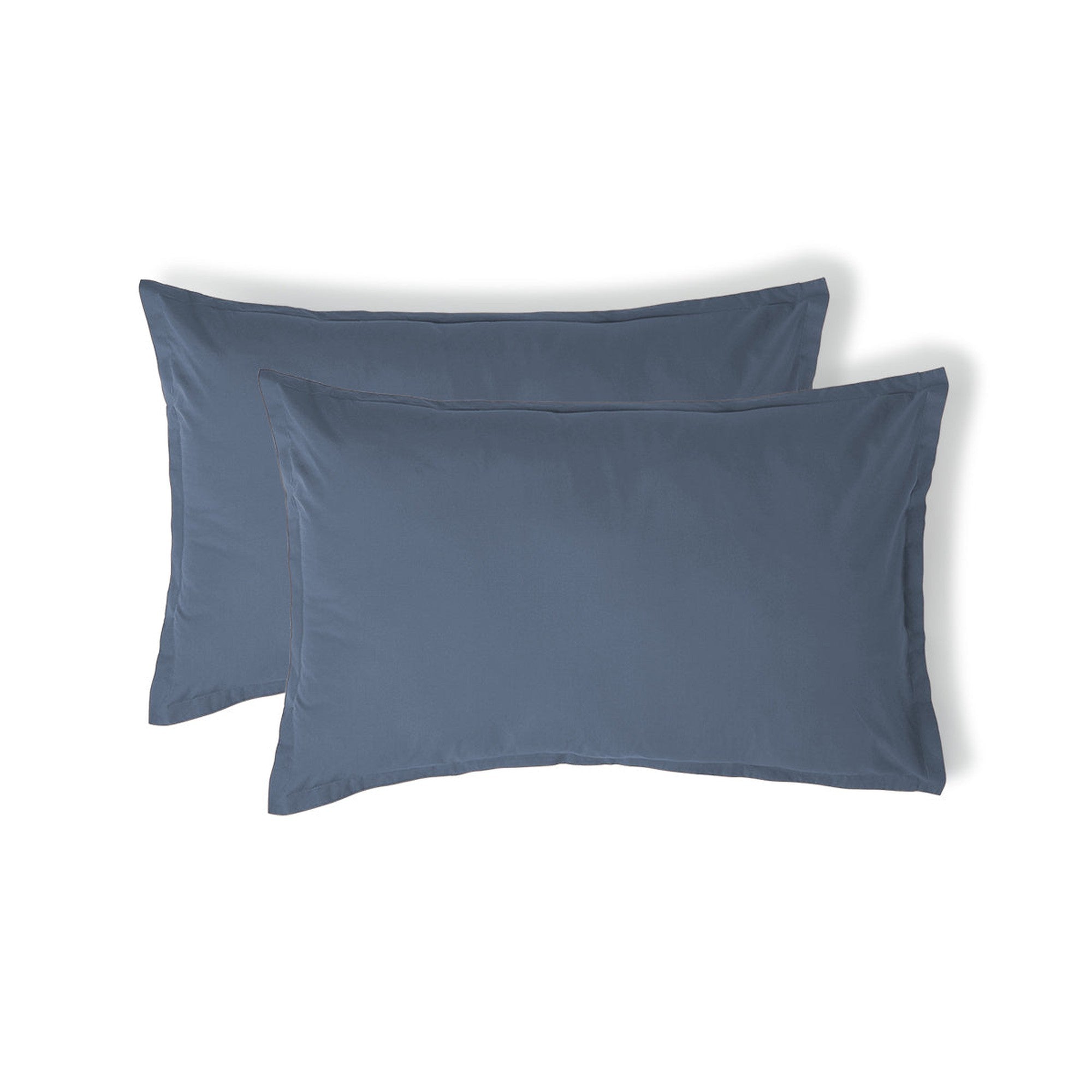 Nina - Taie D'Oreiller (X2) - Percale De Coton - Bleu Denim