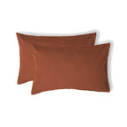 Nina - Taie D'Oreiller (X2) - Percale De Coton - Rouge Toscane
