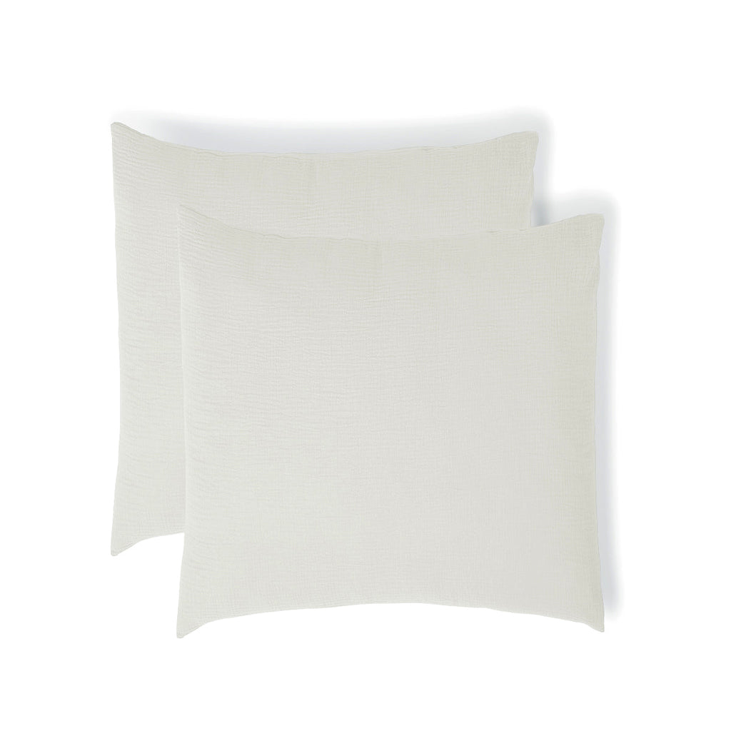 Carla - Taie D'Oreiller (X2) - Gaze De Coton - Blanc