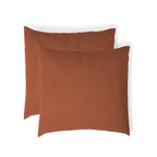 Carla - Lot De 2 Taies D'Oreiller - Gaze De Coton - Rouge
