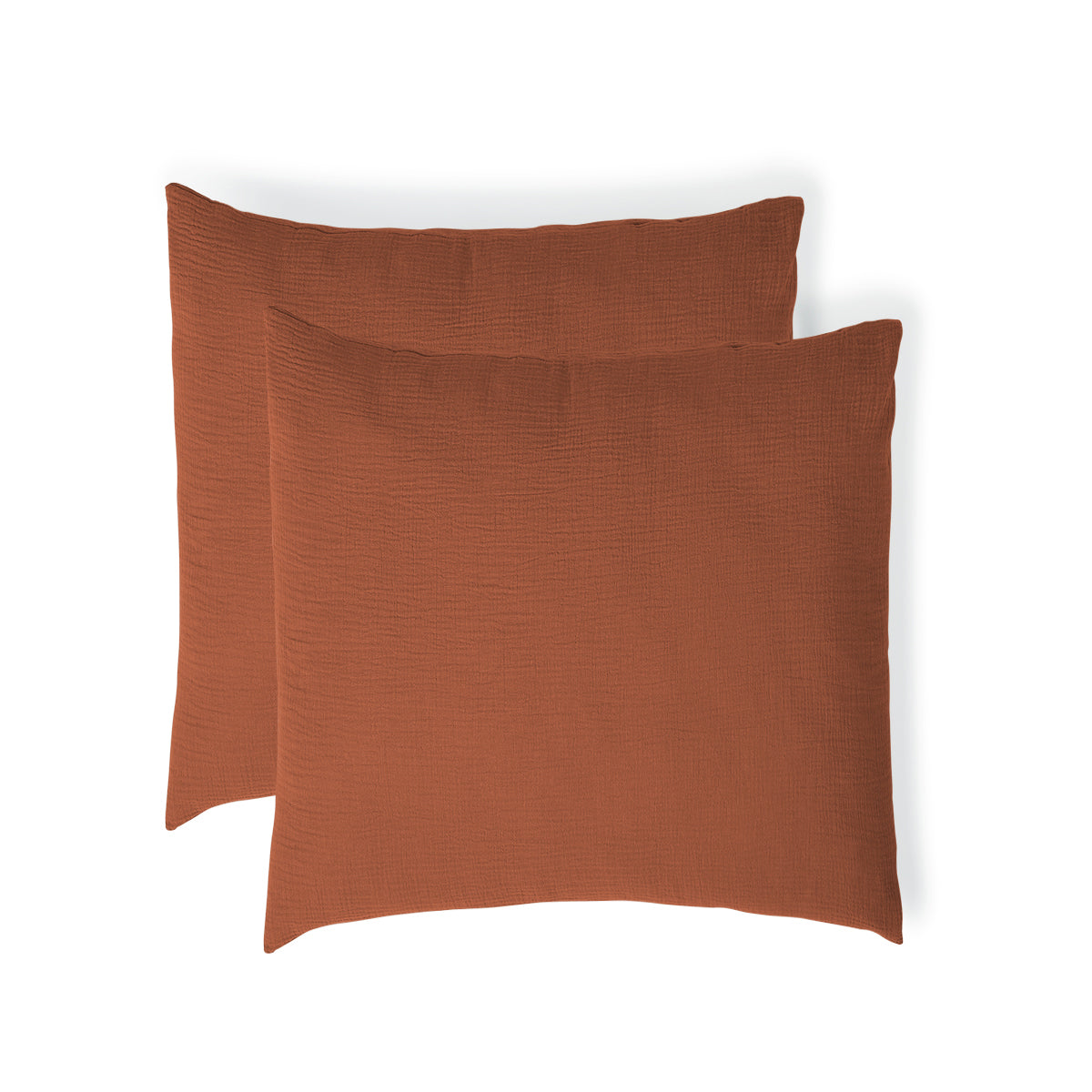 Carla - Lot De 2 Taies D'Oreiller - Gaze De Coton - Rouge