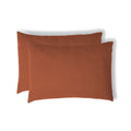 Carla - Lot De 2 Taies D'Oreiller - Gaze De Coton - Rouge
