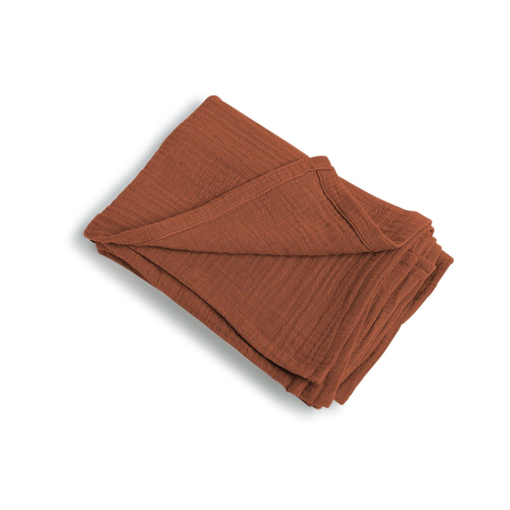 Carla - Lot De 2 Taies D'Oreiller - Gaze De Coton - Rouge