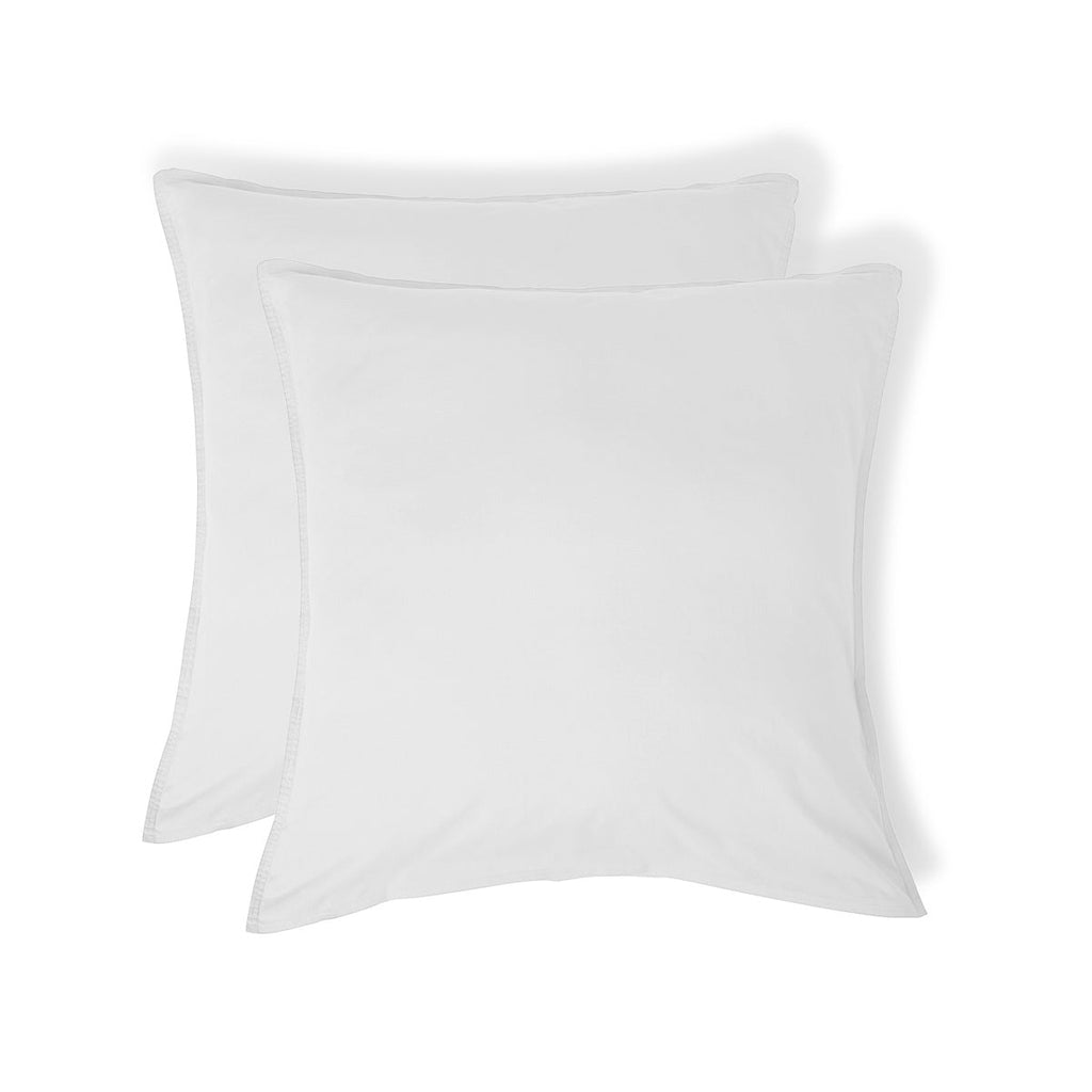Luna - Lot De 2 Taies D'Oreiller - Coton Lavé - Blanc