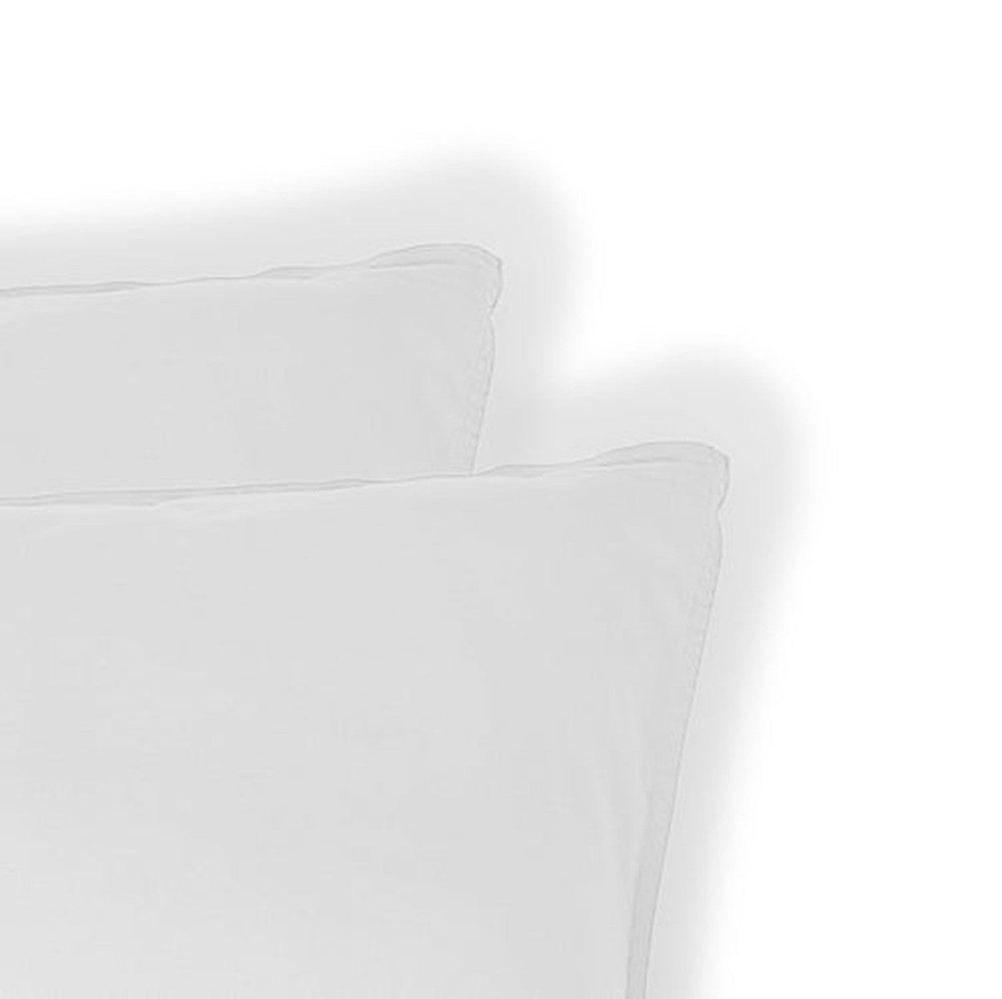 Luna - Lot De 2 Taies D'Oreiller - Coton Lavé - Blanc