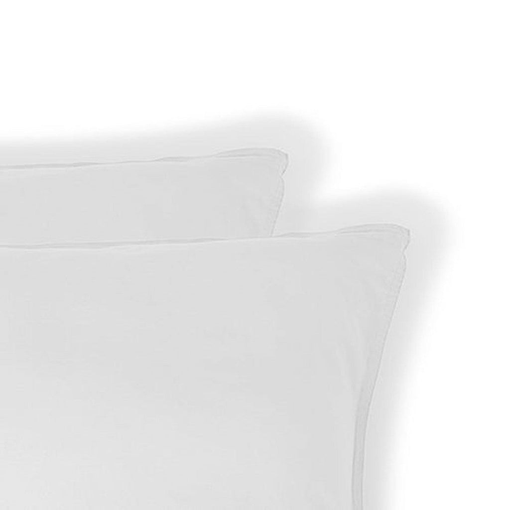 Luna - Lot De 2 Taies D'Oreiller - Coton Lavé - Blanc
