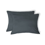 Luna - Lot De 2 Taies D'Oreiller - Coton Lavé - Bleu Orage