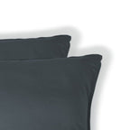 Luna - Lot De 2 Taies D'Oreiller - Coton Lavé - Bleu Orage