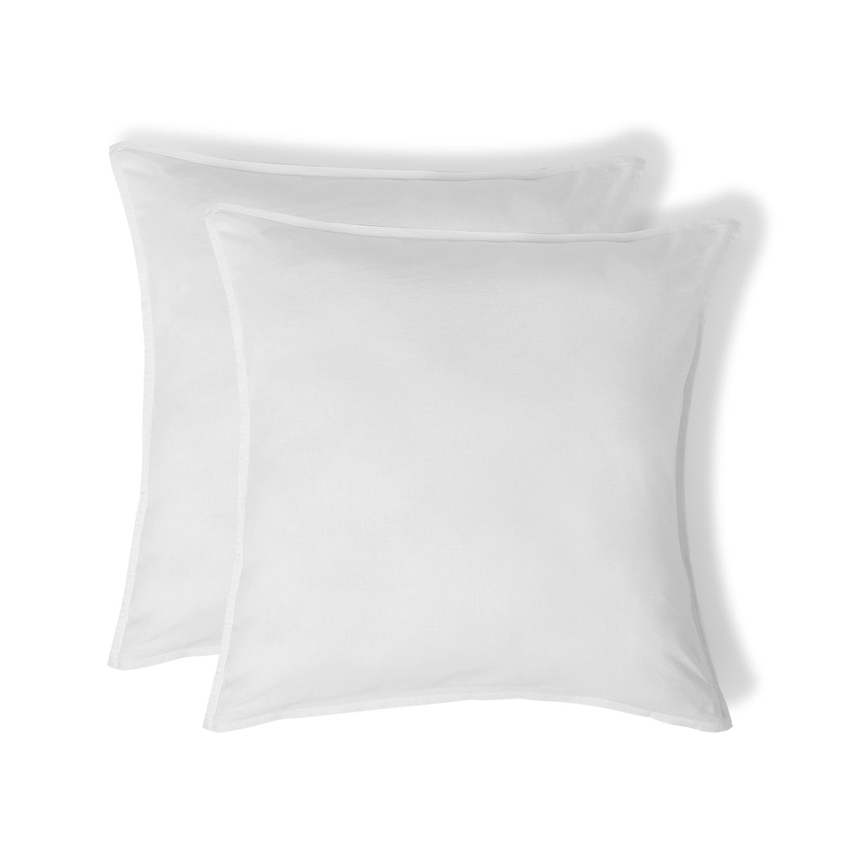 Luna - Lot De 2 Taies D'Oreiller - Coton Lavé - Blanc