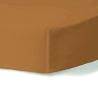 Nina - Fitted Sheet - Cotton Percale - Caramel