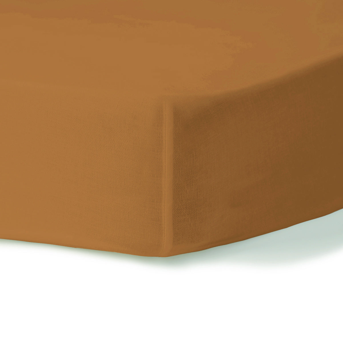 Nina - Fitted Sheet - Cotton Percale - Caramel