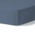 Nina - Drap Housse - Percale De Coton - Bleu Denim