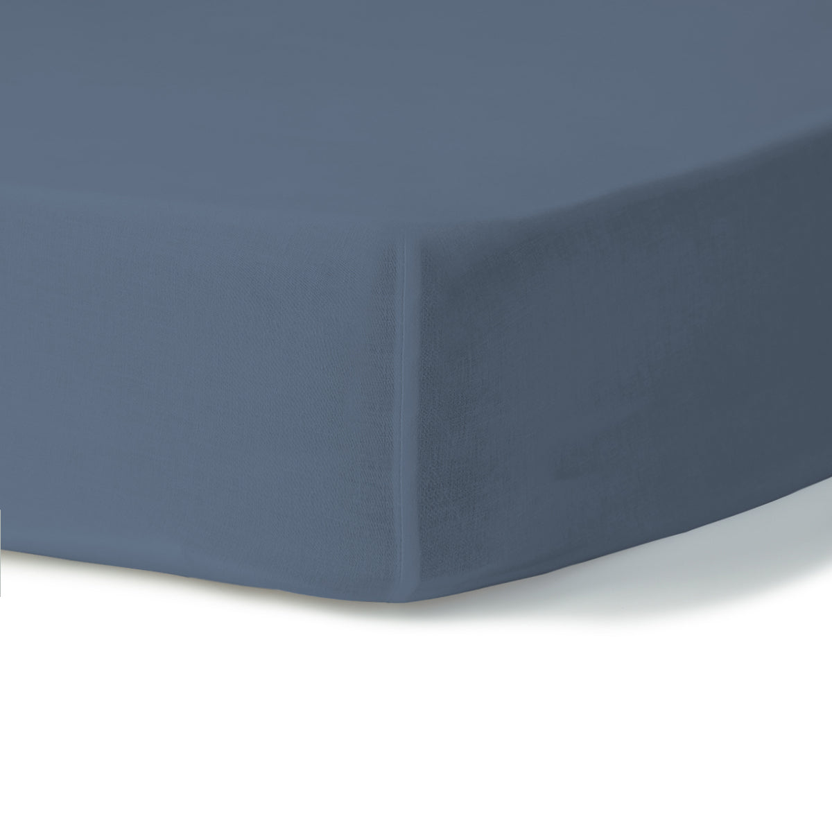 Nina - Drap Housse - Percale De Coton - Bleu Denim