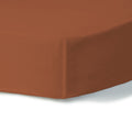 Nina - Drap Housse - Percale De Coton - Rouge Toscane