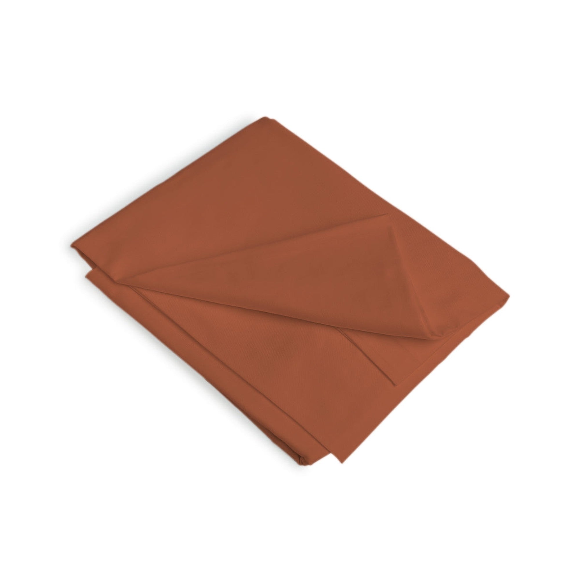 Nina - Drap Housse - Percale De Coton - Rouge Toscane
