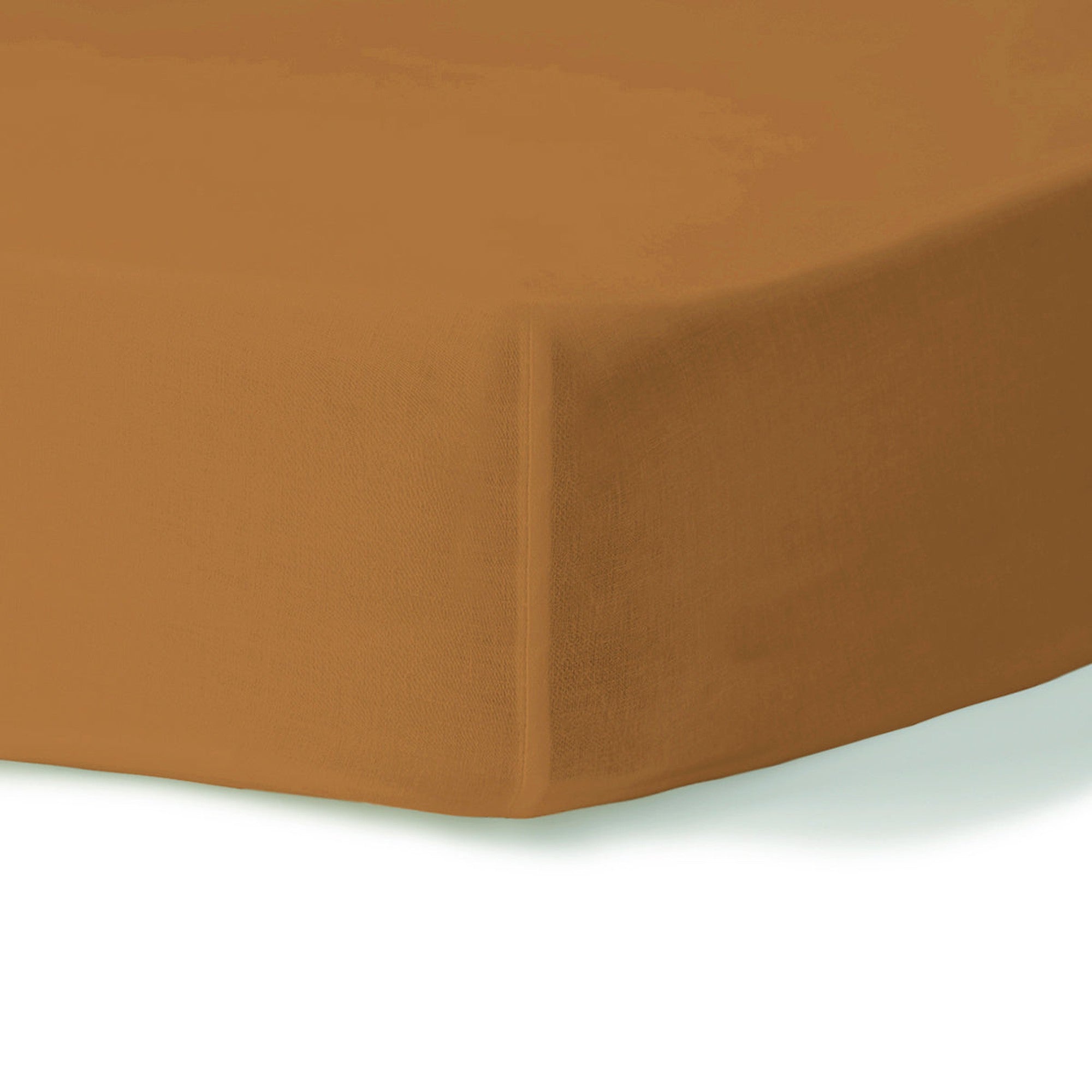 Nina - Fitted Sheet - Cotton Percale - Caramel