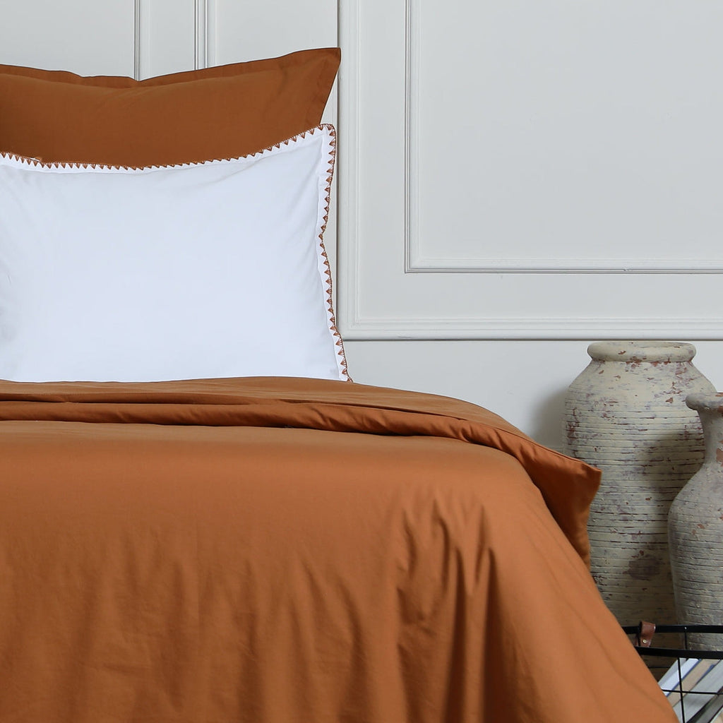Nina - Fitted Sheet - Cotton Percale - Caramel
