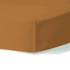 Nina - Fitted Sheet - Cotton Percale - Caramel