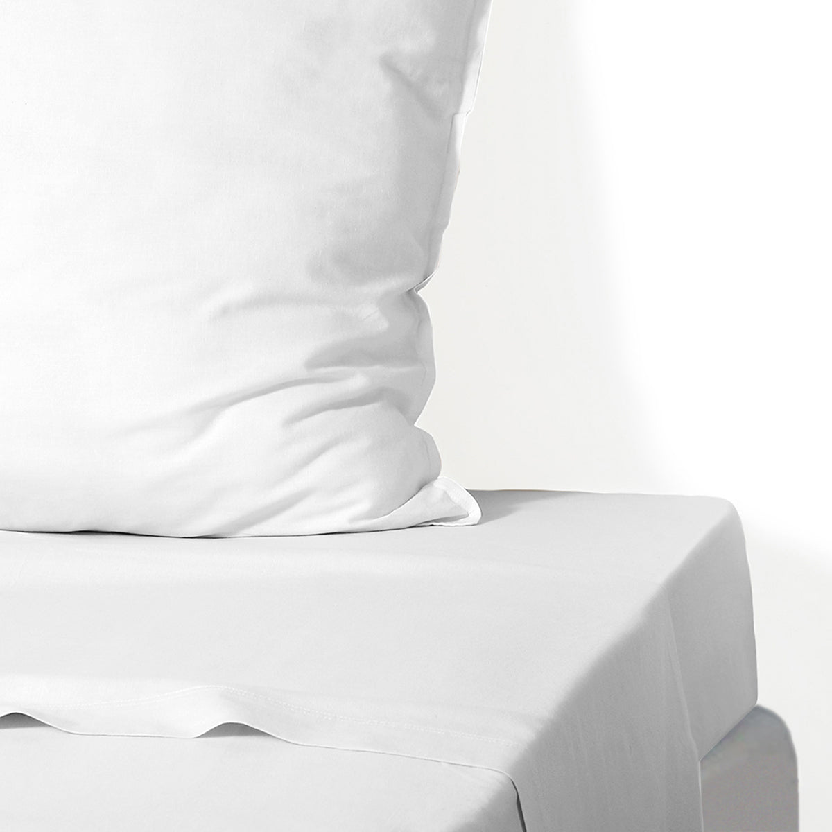 Nina - Drap Plat - Percale De Coton - Blanc