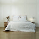 Drap Plat - Percale De Coton - Blanc / Caramel - Zoé