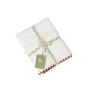 Drap Plat - Percale De Coton - Blanc / Caramel - Zoé