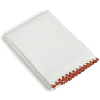 Zoé - Drap Plat - Percale De Coton - Blanc/Rouge