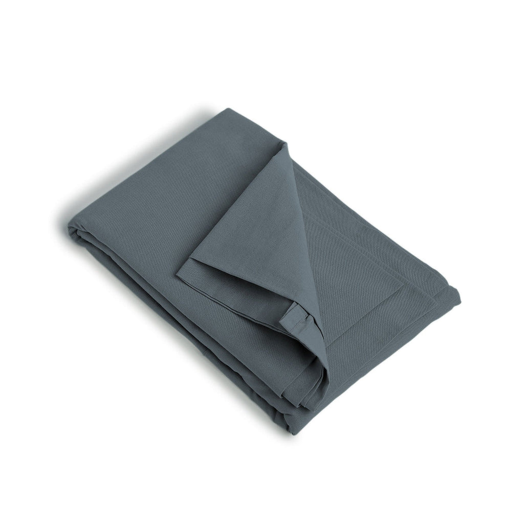 Luna - Drap Housse - Coton Lavé - Bleu Orage