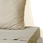 Luna - Drap Plat - Coton Lavé - Sable