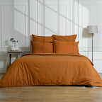 Nina - Housse De Couette - Percale De Coton - Caramel