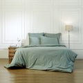Luna - Housse De Couette - Coton Lavé - Vert Céladon