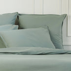 Luna - Housse De Couette - Coton Lavé - Vert Céladon