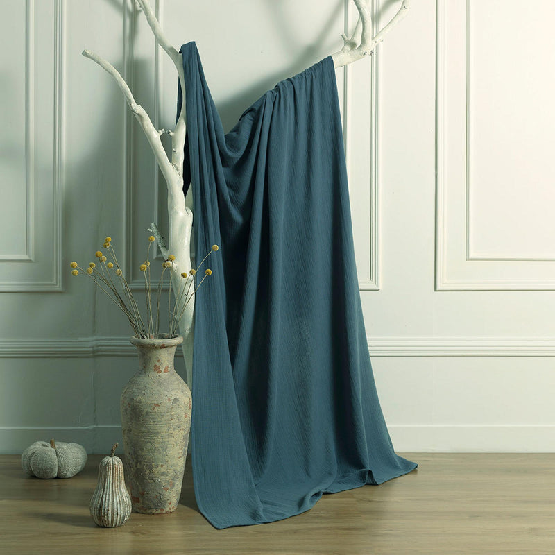 Colcha Carla - Azul Tormenta - Gasa de Algodón