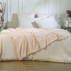 Carla - Jeté De Lit - Gaze De Coton - Rose