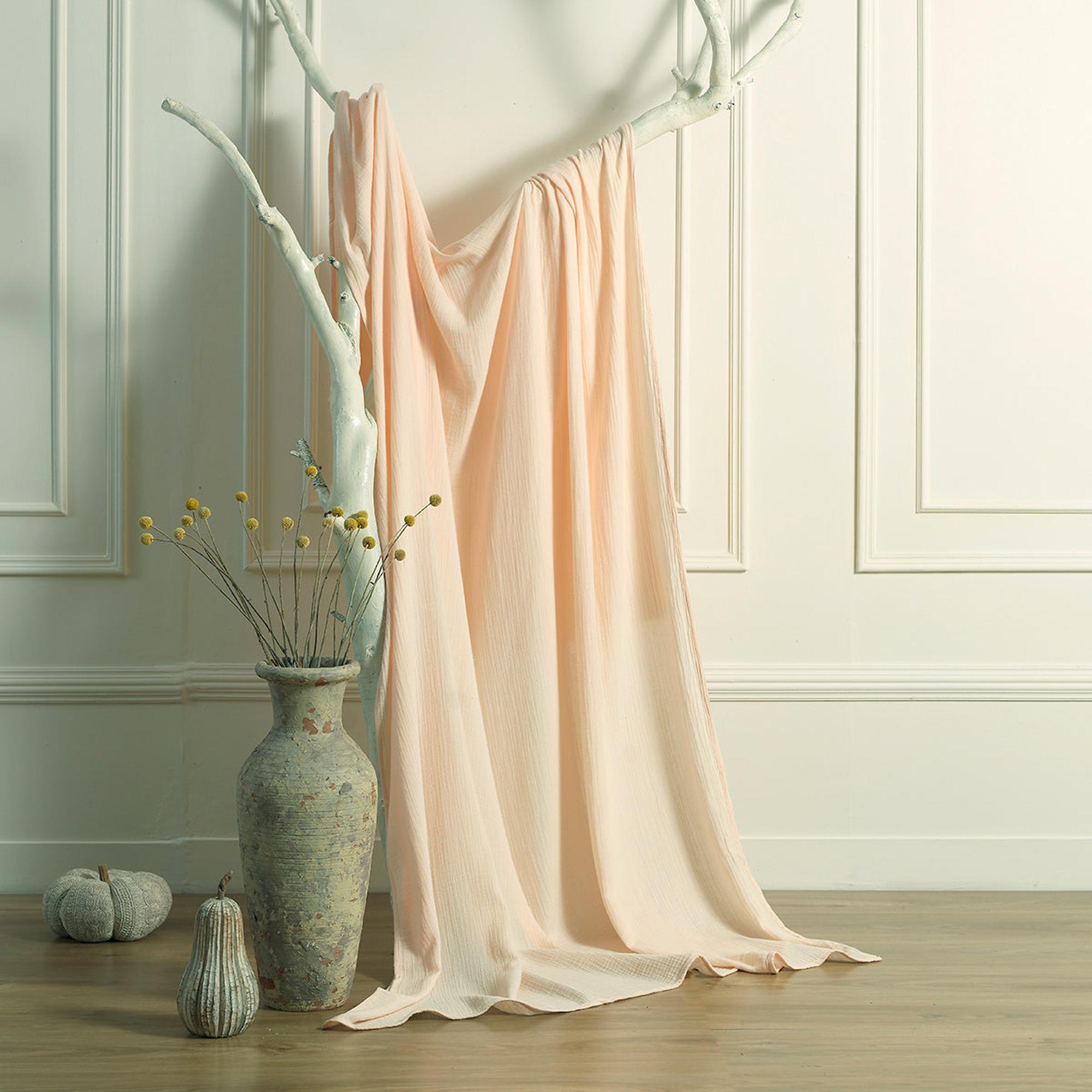 Carla - Jeté De Lit - Gaze De Coton - Rose