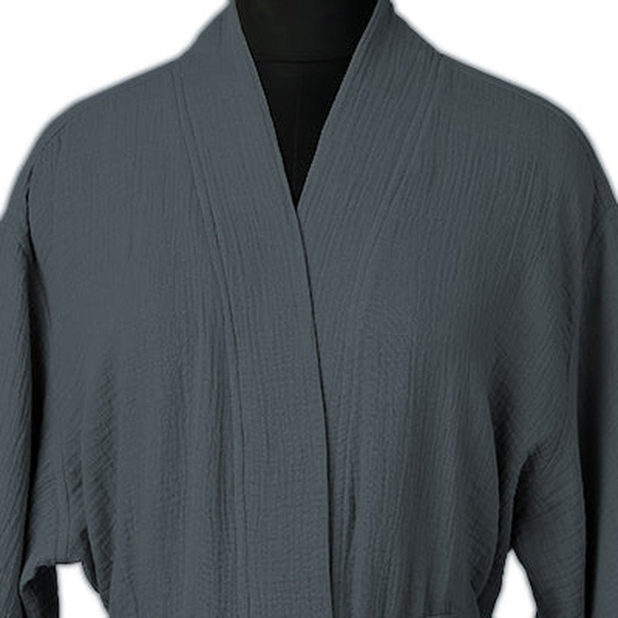 Kimono Bathrobe - Cotton Gauze - Storm Blue - Carla