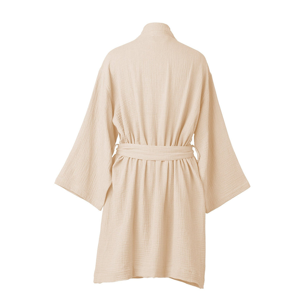 Kimono Bathrobe - Cotton Gauze - Pink - Carla