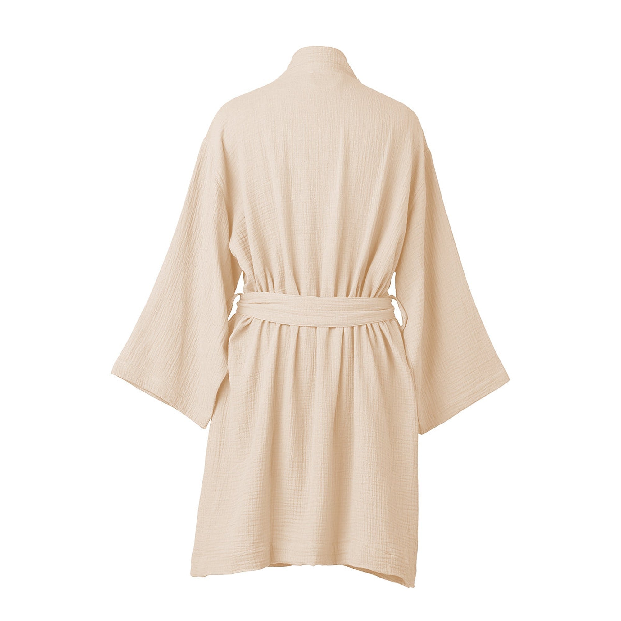 Kimono Bathrobe - Cotton Gauze - Pink - Carla