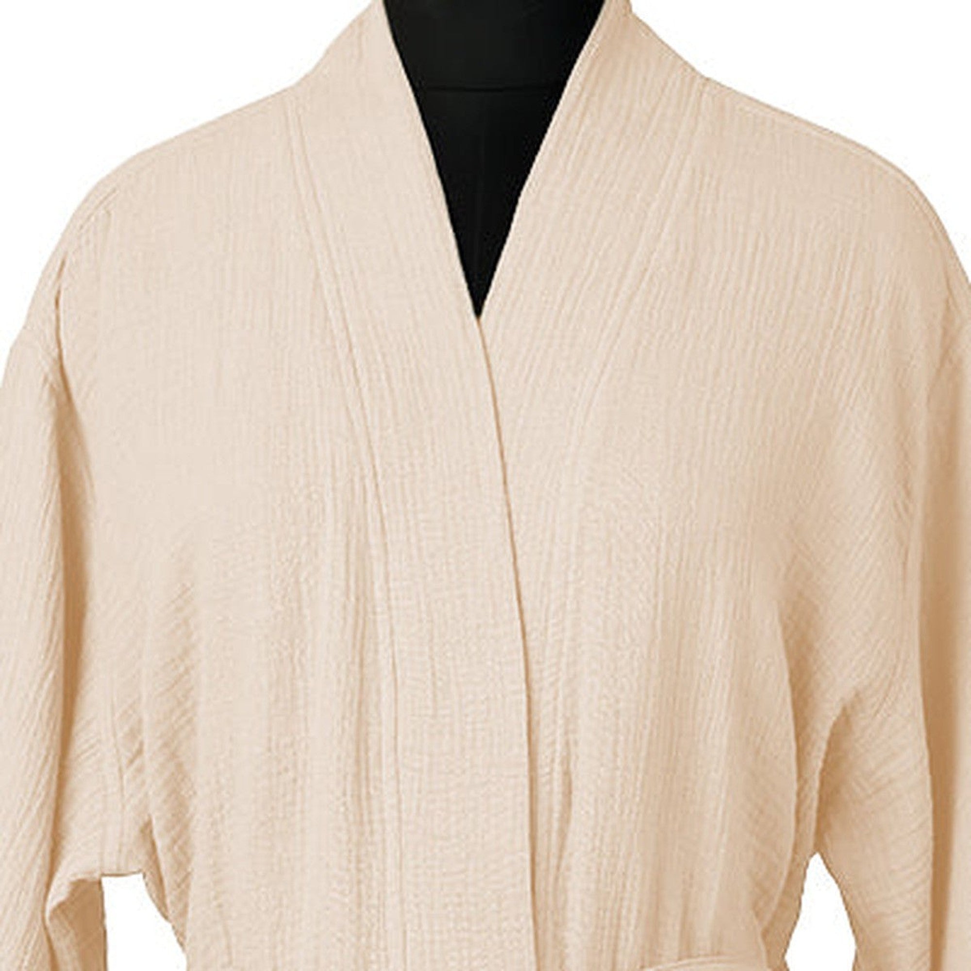Kimono Bathrobe - Cotton Gauze - Pink - Carla
