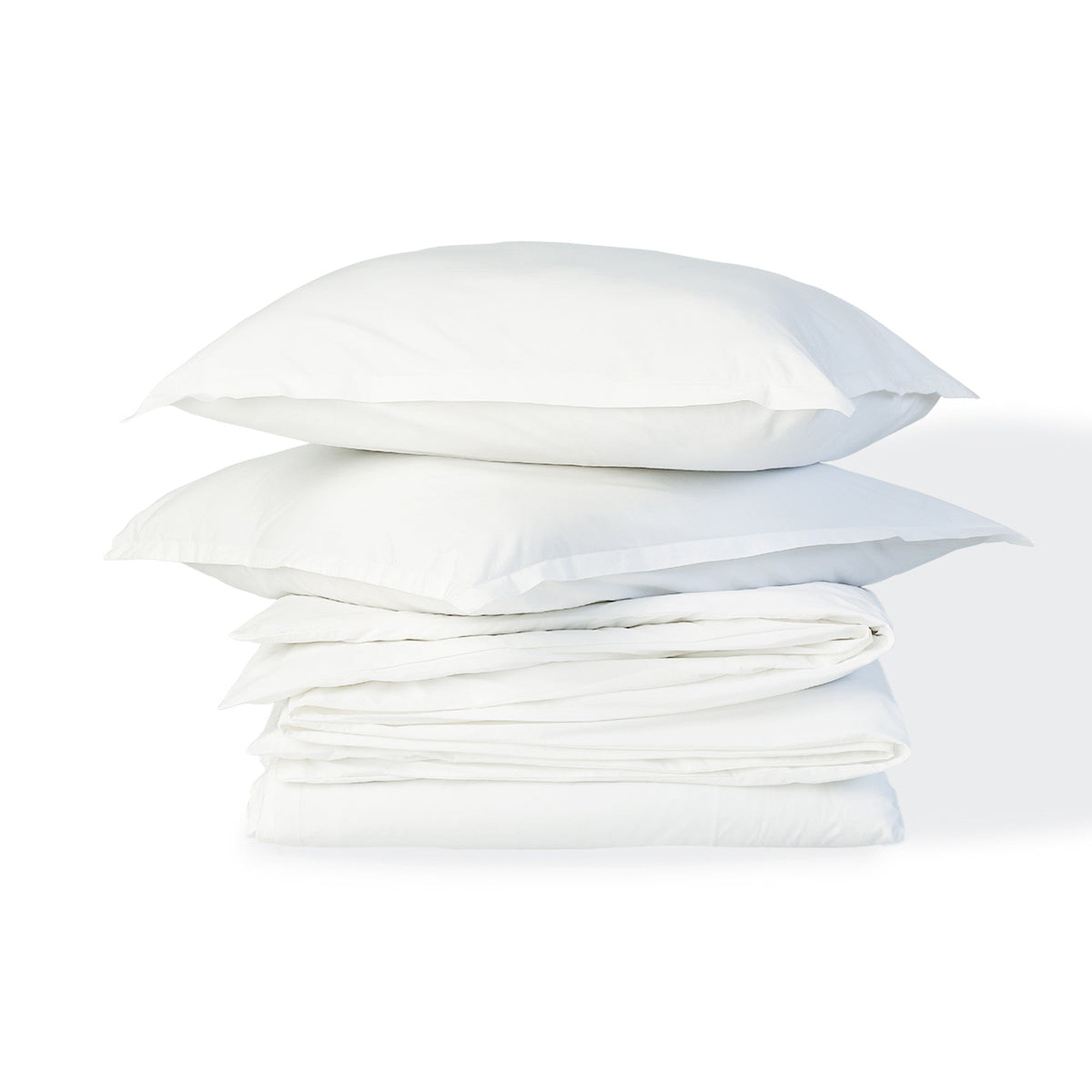 Nina - Parure + Taies - Percale De Coton - Blanc