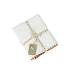 Zoé - Parure + Taies - Percale De Coton - Blanc/Caramel