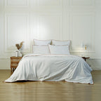 Zoé - Parure + Taies - Percale De Coton - Blanc/Rouge
