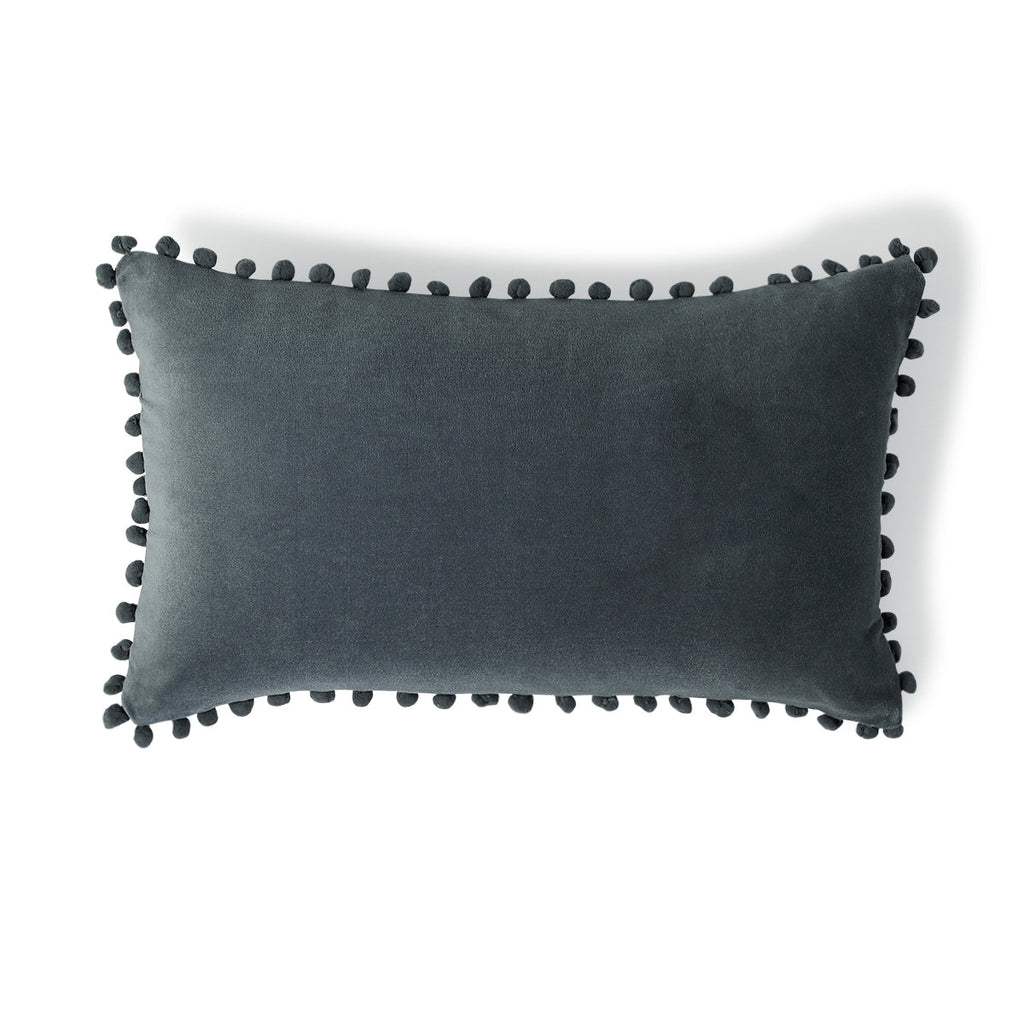 Velvet - Housse De Coussin - Velours De Coton - Bleu Orage