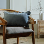 Velvet - Housse De Coussin - Velours De Coton - Bleu Orage